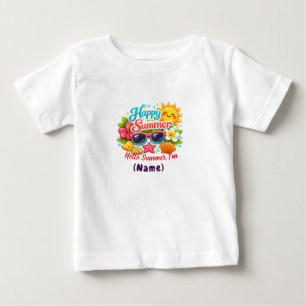 Pour Bébé T-Shirt Enfant Personnalisé Bon Été.Nom Personnali