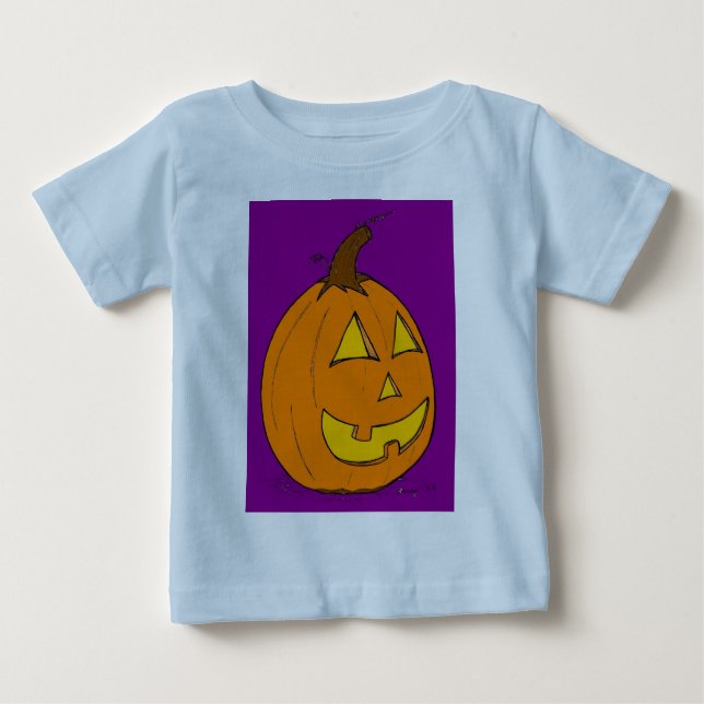 Pour Bébé T-shirt enfant violet Jack o' Lantern (Devant)