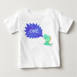 Pour Bébé T-shirt Enfants Dinosaures Un an Jour de naissance