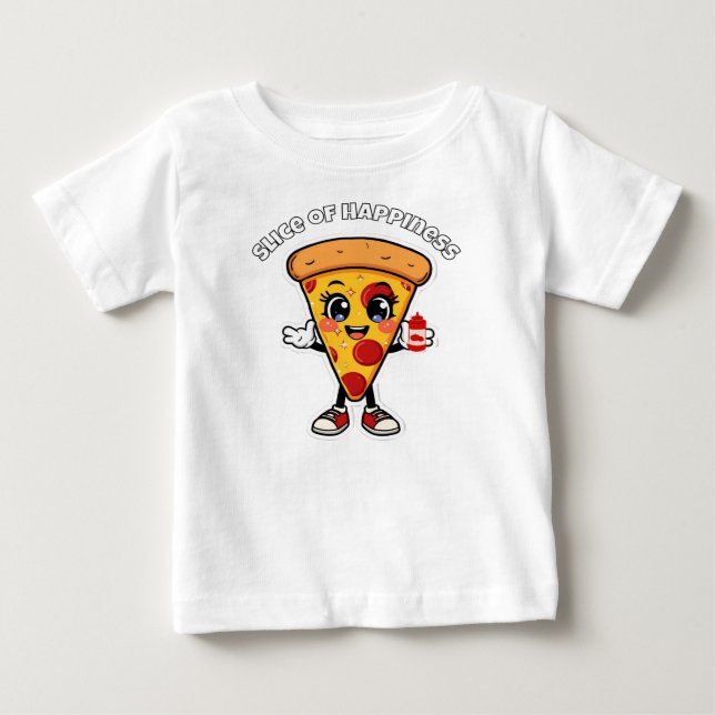 Pour Bébé T-shirt Enfants Pizza Kawaii Mignon (Devant)