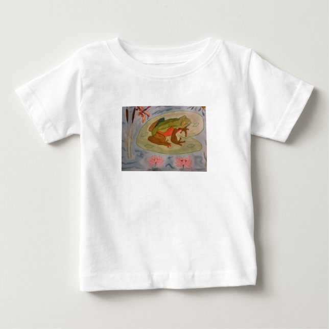 Pour Bébé T-shirt Été Étang-Grenouille (Devant)