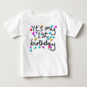 Pour Bébé T-shirt étoilé de ęr premier anniversaire de b