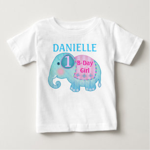 Pour Bébé T-shirt fait sur commande d'éléphant