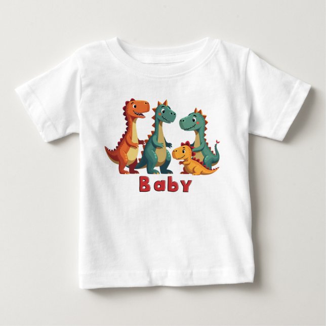 Pour Bébé T-shirt famille Dinosaur (bébé) (Devant)