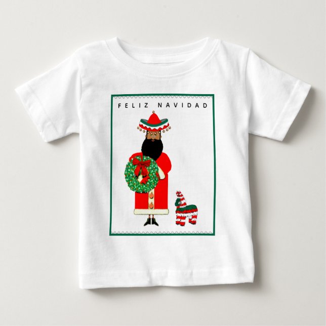 Pour Bébé T-Shirt Feliz Navidad (Devant)