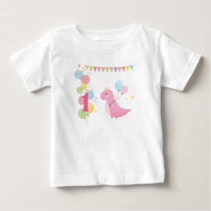 Pour Bébé T-shirt fille 1er anniversaire personnalisée