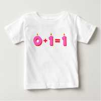 T-shirt fille 1er anniversaire rose