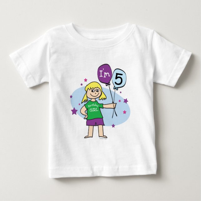 Pour Bébé T-shirt fille 5e anniversaire (Devant)