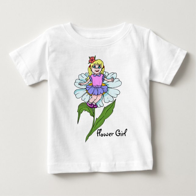 Pour Bébé T-shirt fille à fleurs (Devant)