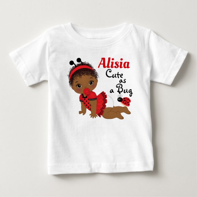 Pour Bébé T-shirt fille afro-américaine Ladybug (Devant)