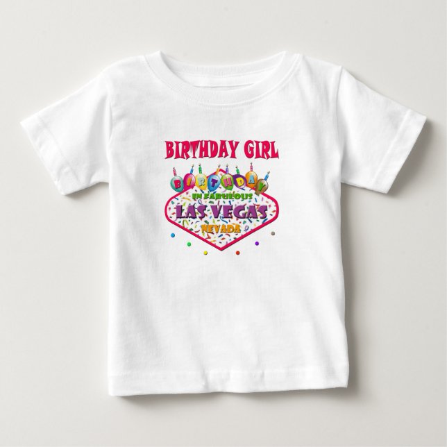 Pour Bébé T-shirt fille anniversaire de Las Vegas (Devant)