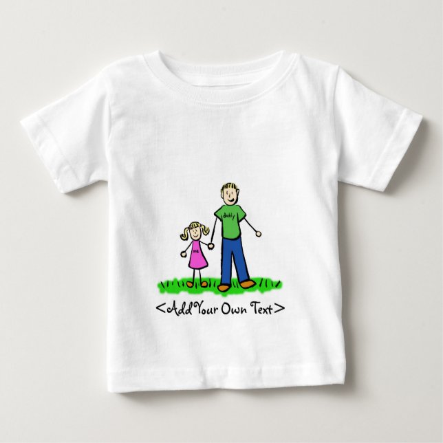 Pour Bébé T-shirt fille de papa (blond) (Devant)