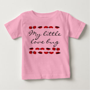 Pour Bébé T-shirt fille mon petit insecte d'amour rose