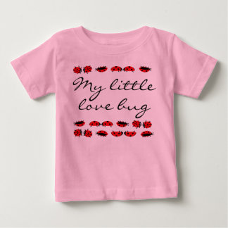Pour Bébé T-shirt fille mon petit insecte d'amour rose