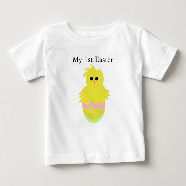 Pour Bébé T-shirt Filles Easter Chick Egg - PERSONNALISER Te (Devant)