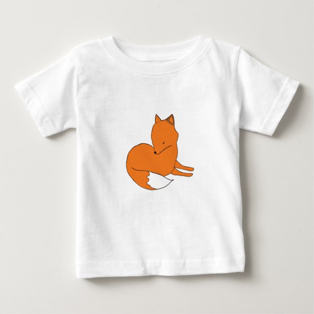 Pour Bébé T-shirt Fox Baby Fine Jersey, blanc (Devant)