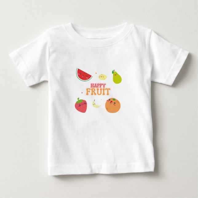 Pour Bébé T-Shirt Fruit Heureux (Devant)