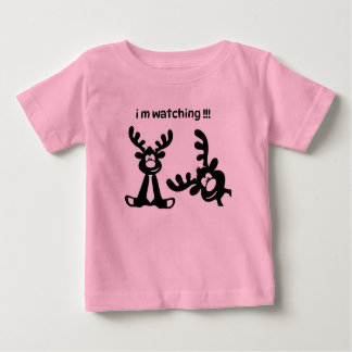 POUR BÉBÉ T-SHIRT FUNNY DEER JE REGARDE DES ENFANTS