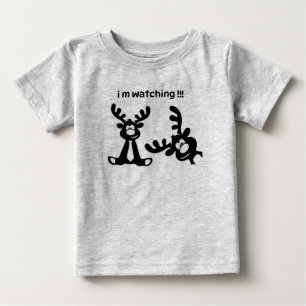 POUR BÉBÉ T-SHIRT FUNNY DEER JE REGARDE UN ENFANT