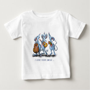 Pour Bébé T-shirt Funny Romantic Mouse