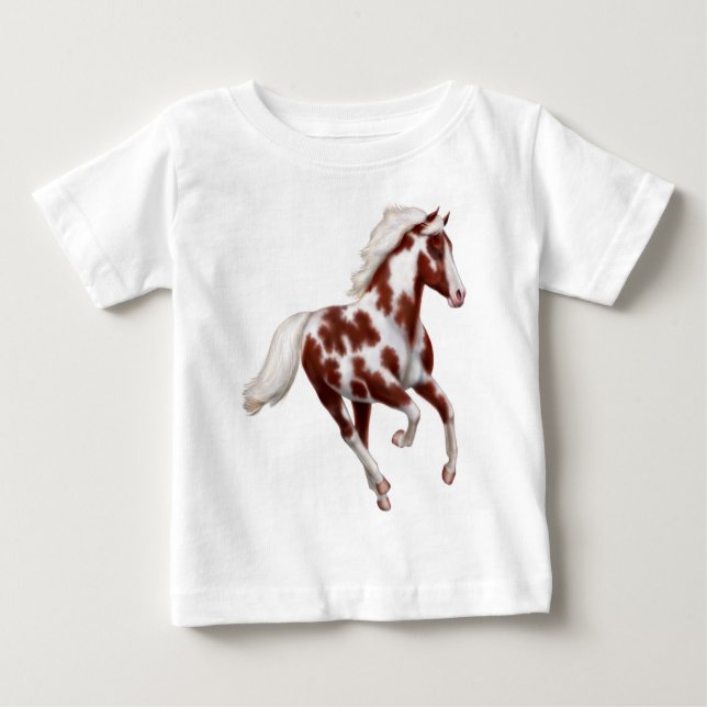 Pour Bébé T-shirt galopant de nourrisson de cheval de (Devant)