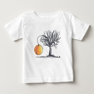 Pour Bébé T-shirt Giant Peach Tree dessiné à la main