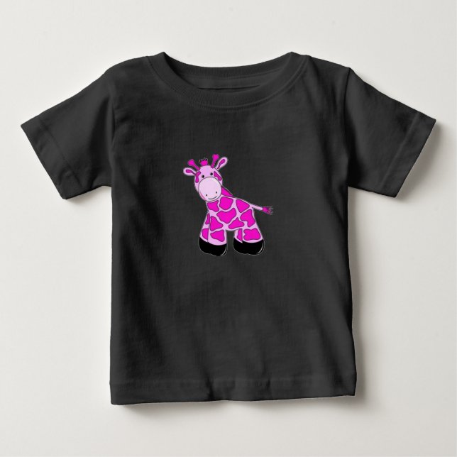 Pour Bébé T-Shirt Girafe Rose (Devant)