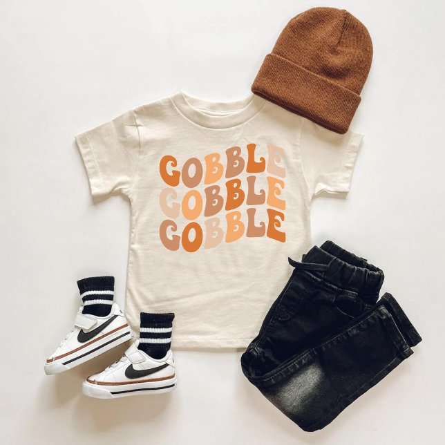 Pour Bébé T-shirt Gobble Gobble Gobble Toddler - Merci migno (Gobble Gobble Gobble Shirt)