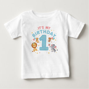 Pour Bébé T-shirt graphique amusant « C'est mon 1er annivers