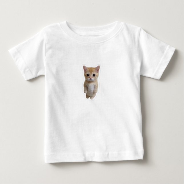 Pour Bébé T-shirt Graphique Chat Innocent (Devant)