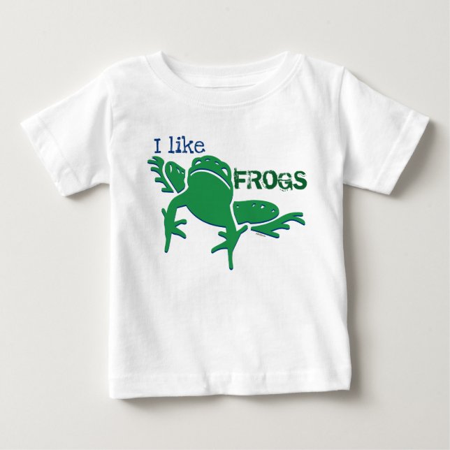 Pour Bébé T-Shirt Graphiques de Grenouilles que J'Aime (Devant)
