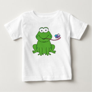 Pour Bébé T-shirt grenouille et mouche/bébé jersey fin