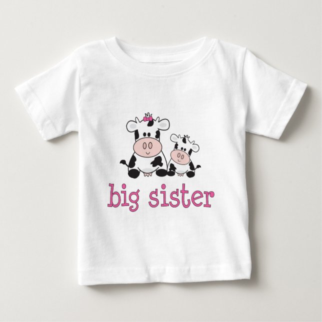 Pour Bébé T-shirt Grosse Soeur Vache (Devant)