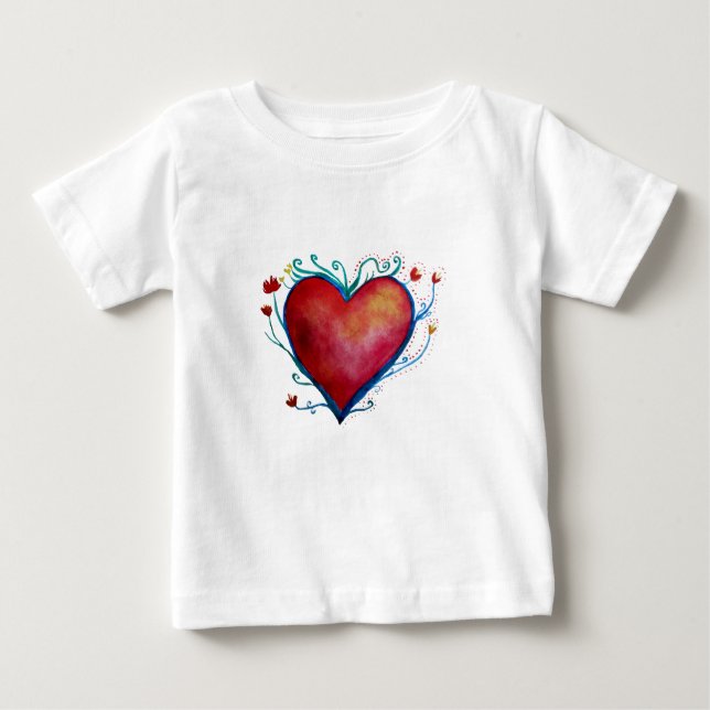 Pour Bébé T-shirt Heart Baby Fine Jersey (Devant)