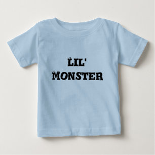 Pour Bébé T-shirt infantile, bleu-clair, monstre de Lil