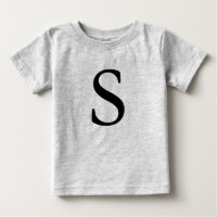 T-shirt initial noir monogrammé