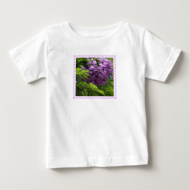 Pour Bébé T-shirt Jacaranda et papillons (Devant)