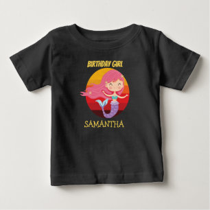 Pour Bébé T-Shirt jaune sirène anniversaire
