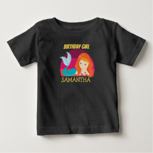 Pour Bébé T-Shirt jaune sirène anniversaire