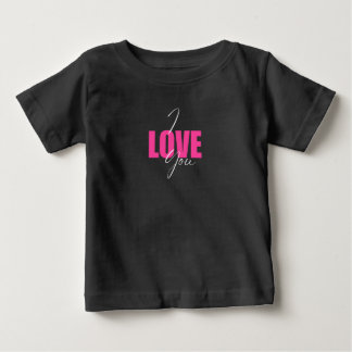 Pour Bébé T-Shirt 'Je t'aime bébé' – Graphique romantique dr
