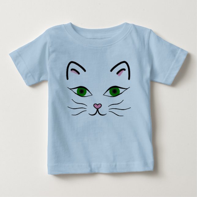 Pour Bébé T-shirt Jersey - Kitty Face (Devant)
