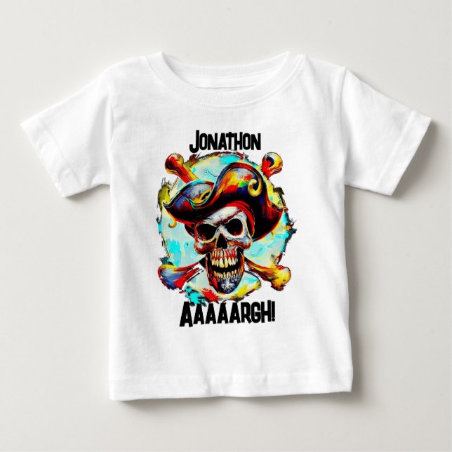 Pour Bébé T-shirt Jolly roger moderne (Devant)