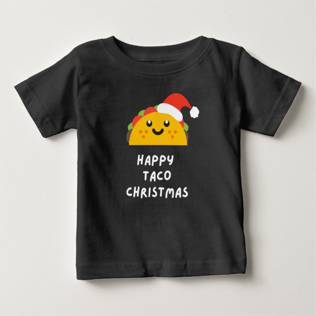 Pour Bébé T-Shirt JOYEUX TACO NOËL (Devant)