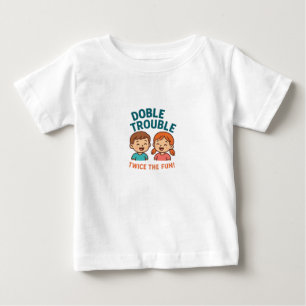 Pour Bébé T-shirt Jumeaux Double Trouble – Cadeau drôle et m