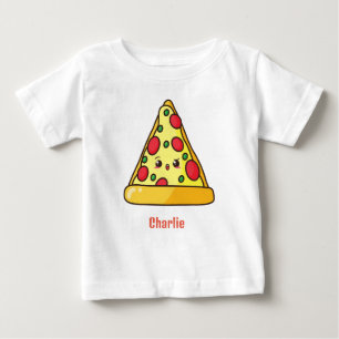 Pour Bébé T-shirt Kawaii Pizza Baby Personnalisé