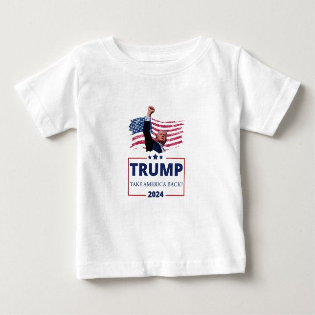 Pour Bébé T-shirt Kids Trump 2024 "Take America Back" (Devant)