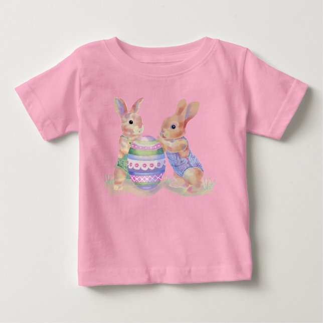 Pour Bébé T-Shirt Lapins de Pâques (Devant)