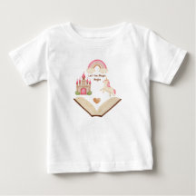 T-shirt Licorne Château Fille Arc-en-Ciel | Conte 