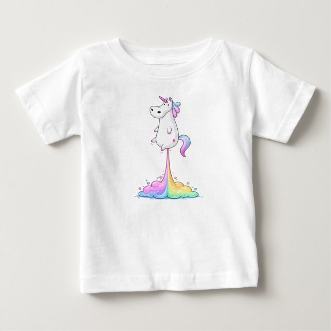 Pour Bébé T-shirt Licorne qui Pète (Devant)