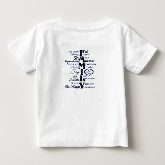 Pour Bébé T-shirt - lignes familiales (Dos)